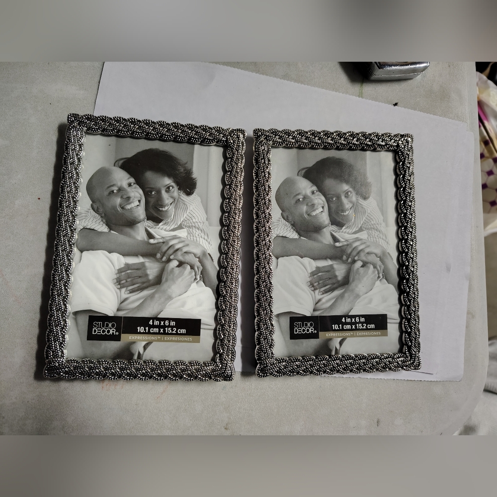 Studio Decor Silver Photo Frame Set Of 2
